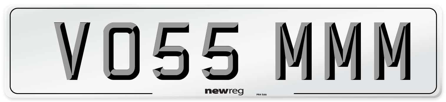 VO55 MMM Number Plate from New Reg